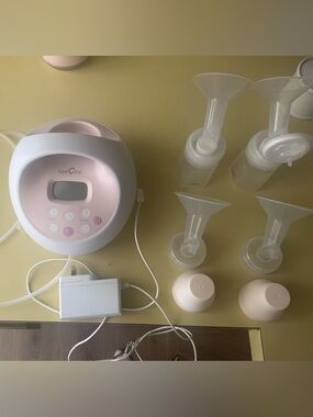 Spectra2 Electric Breast Pump - White & Blush Pink